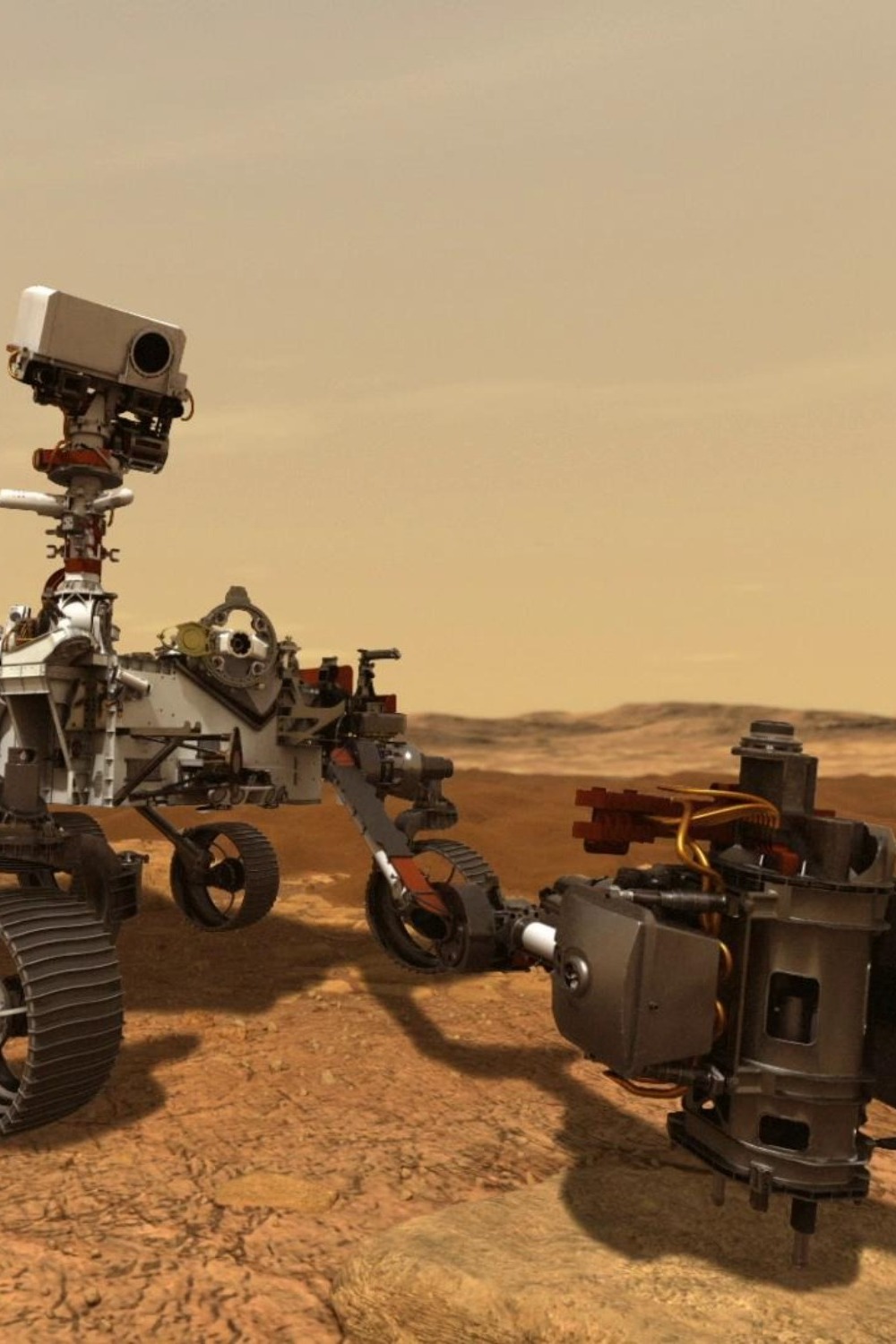 The Rover Running Tests on Mars